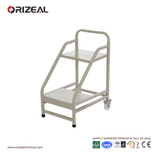 School library furniture steel book trolley library book ladder